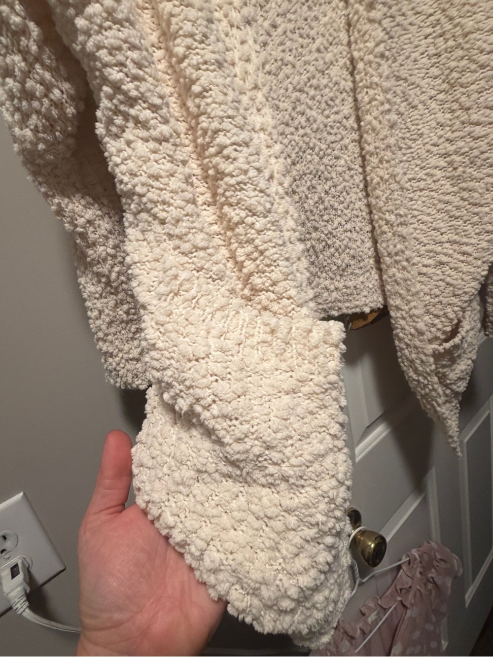 Umgee Cream Sherpa Cardigan Jacket